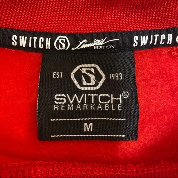 Switch Remarkable Red Drip Too Hard Velvet Sweatshirt Size Medium Pitbulls - Picture 5 of 12